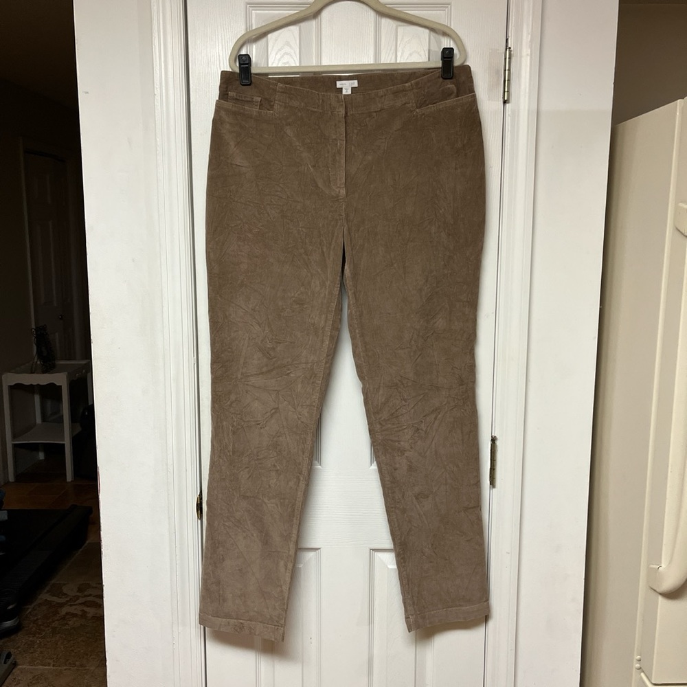 J. Jill Cappuccino Brown Stretch Corduroy Straight Leg Pants